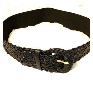 Black Braided Waist Belt